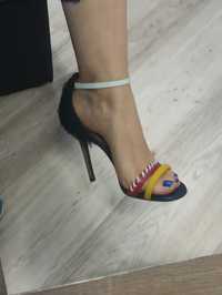 Sandale Stiletto De Piele ALDO Cu Franjuri Mărimea 38