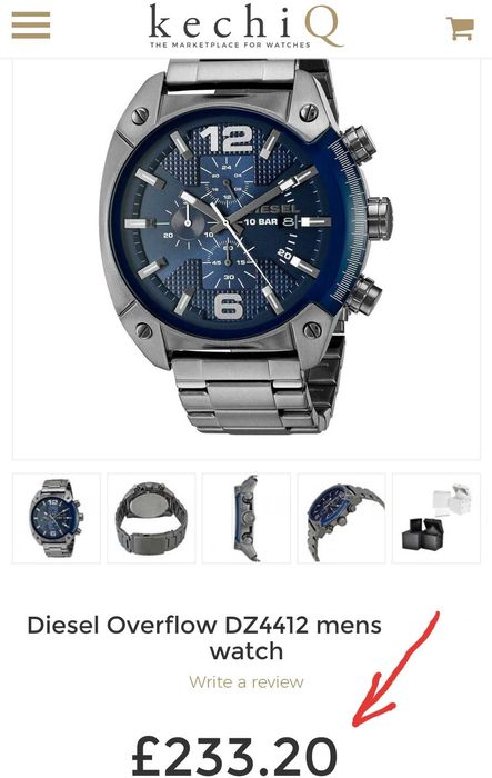 Ceas ,DIESEL OVERFLOW DZ4412,Full Inox,Anti Acvatic,Nou la cutie.