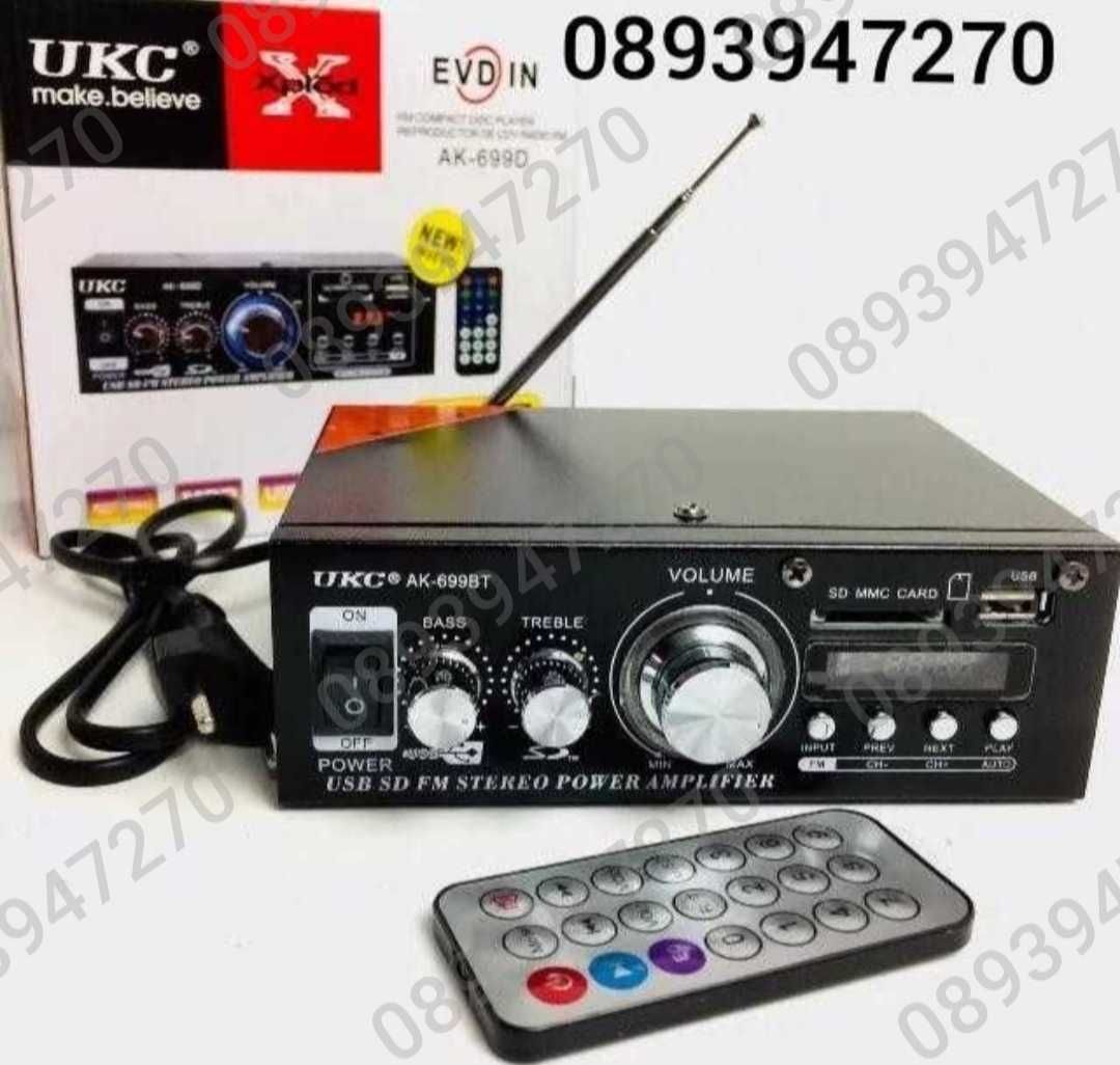 Аудио усилвател , BLUETOOTH,FM, USB,MP3,SD модел UKC-AK-699BT 2X300W