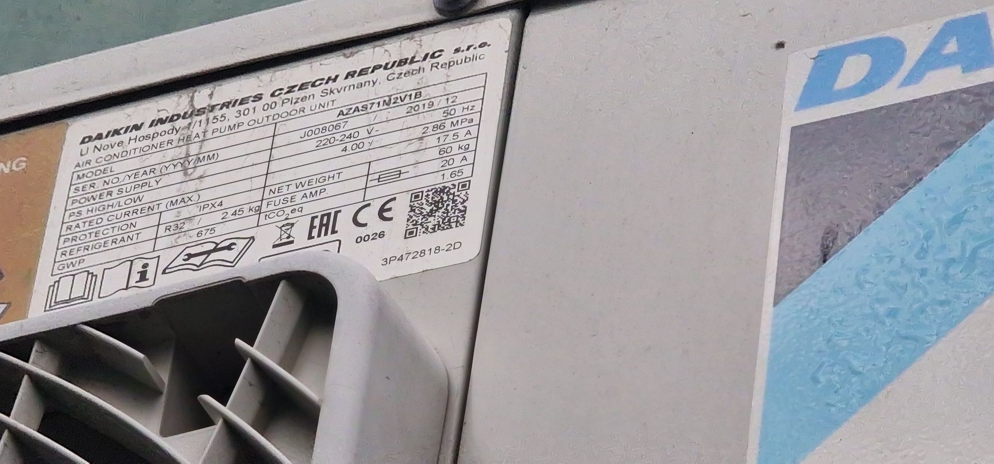 Касетъчен климатик Daikin AZAS71MV1