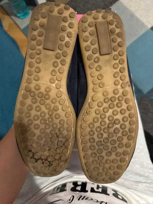 Mocasini bleumarin piele întoarsă