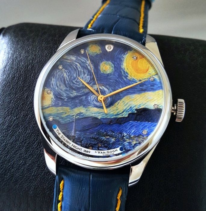 Vand ceas Oficial cu Diamante Vang Gogh - Stayry Night model Official