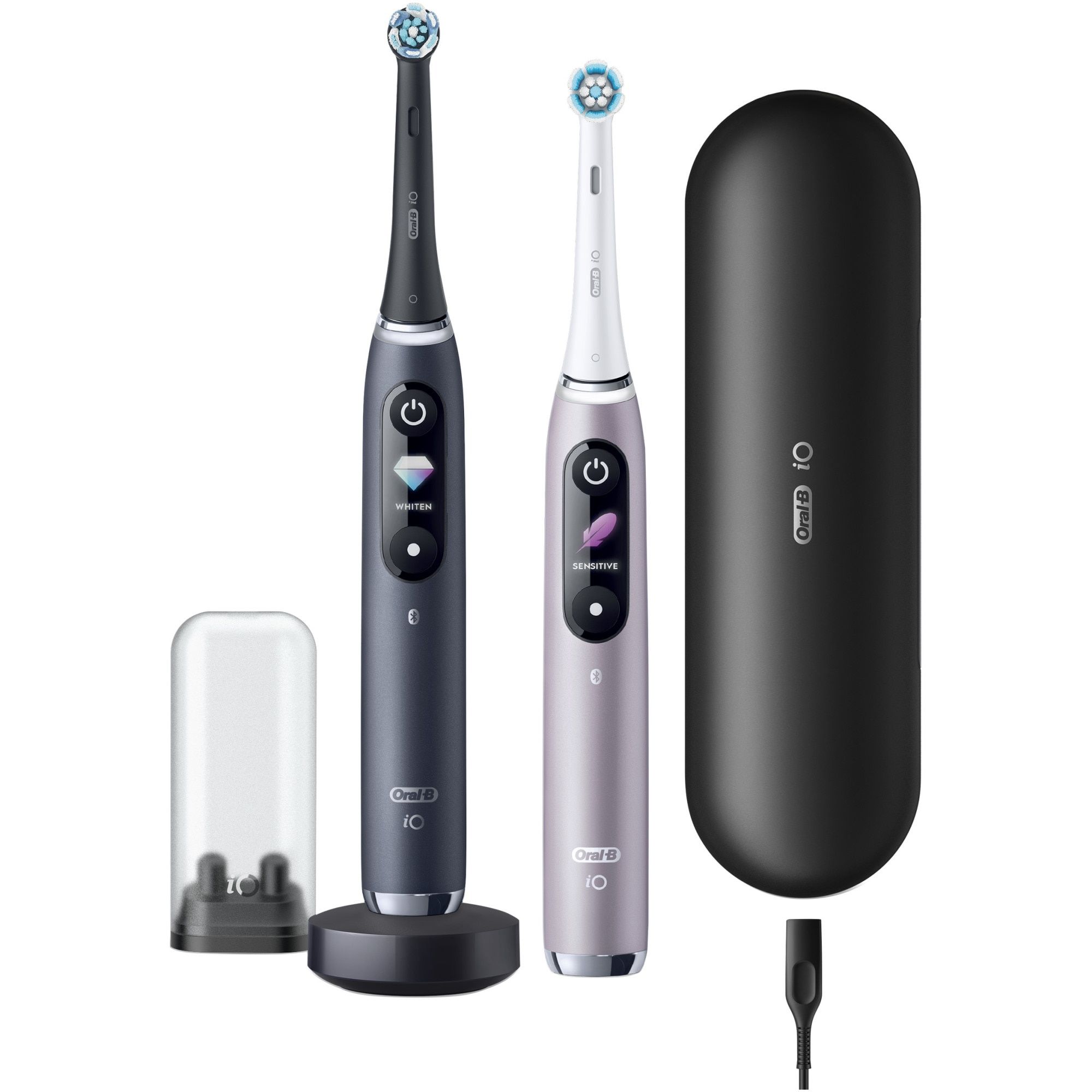 Oral-B iO9 - Двоен Комплект Ел. Четки за зъби Black Onyx & Rose Quartz