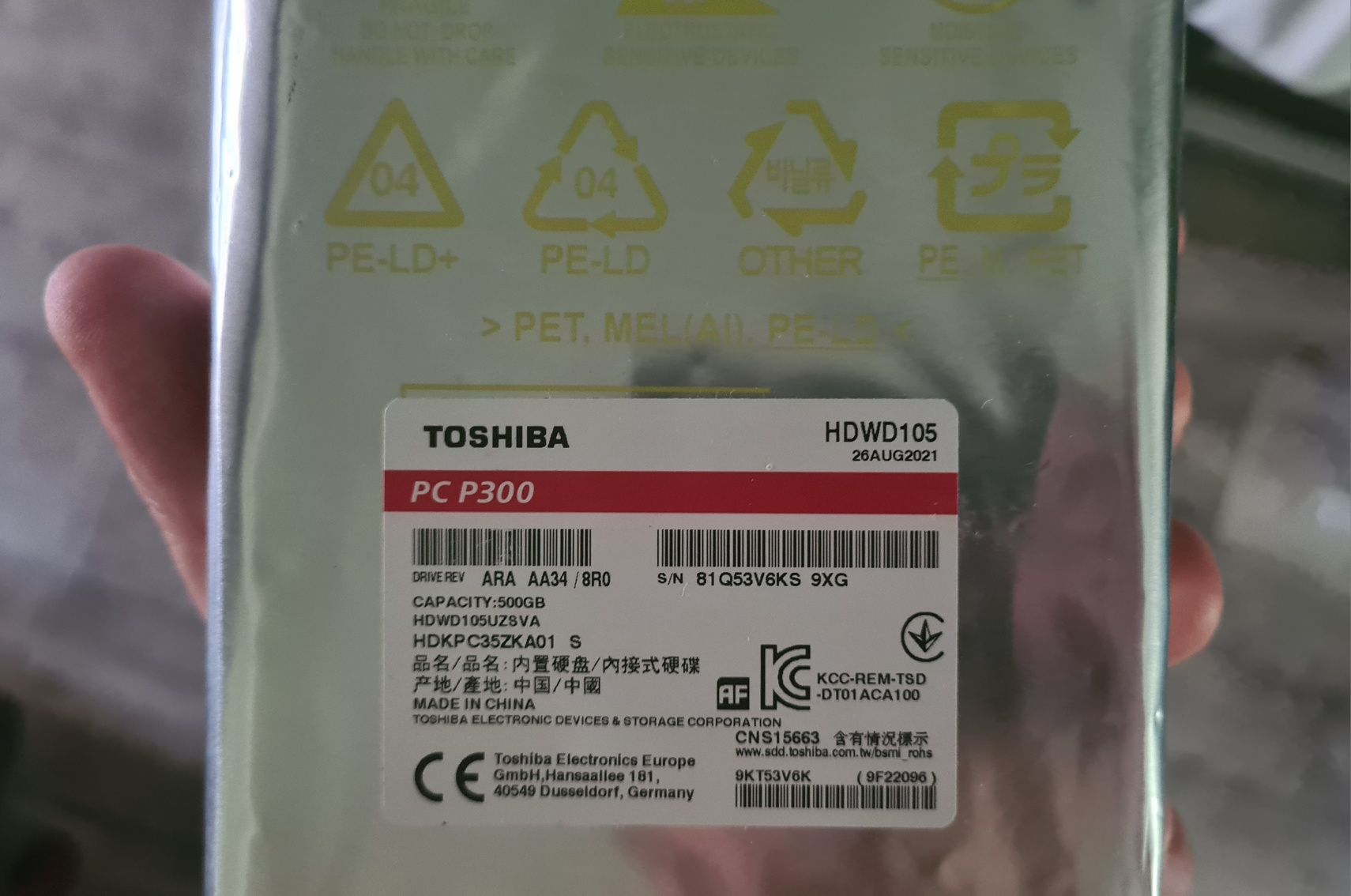 Жесткий диск Toshiba 500Gb. Новый.