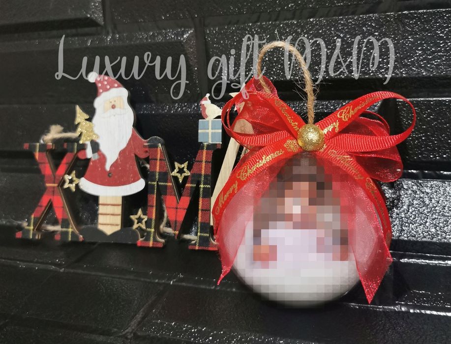 Промо цена - Коледна топка със снимка