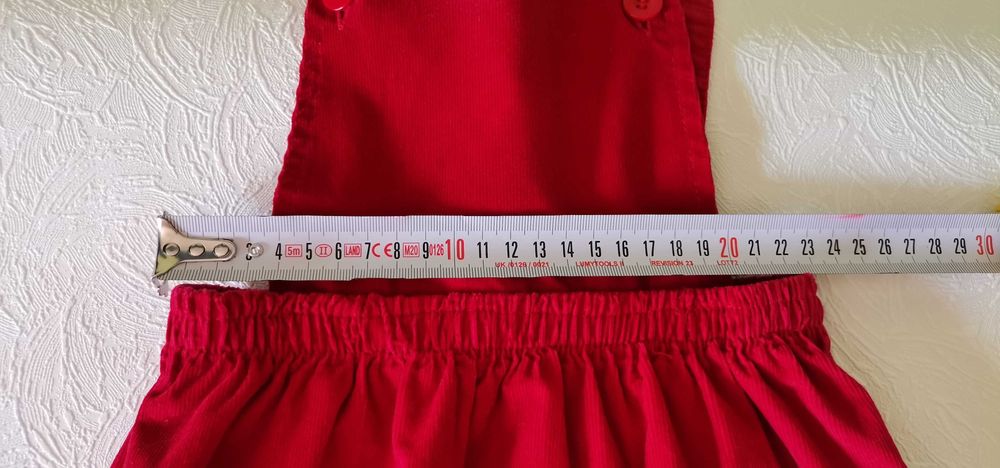 Rochie sarafan fete Minnie Mouse măr 80  1-2ani catifea reiat ca noua