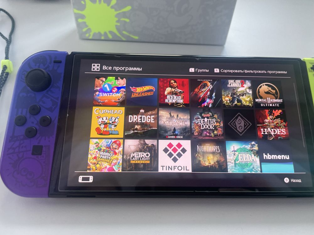 Продам прошитую Nintendo Switch OLED Splatoon 3 Edition