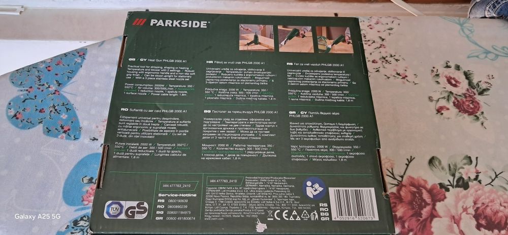 Parkside suflanta aer cald nou