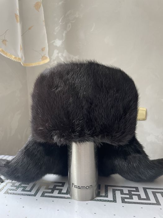 Норковая шапка-ушанка + б/у формовка