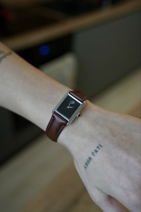 Ceas vintage mecanic Dugena, stil Cartier Tank, unisex, Swiss made