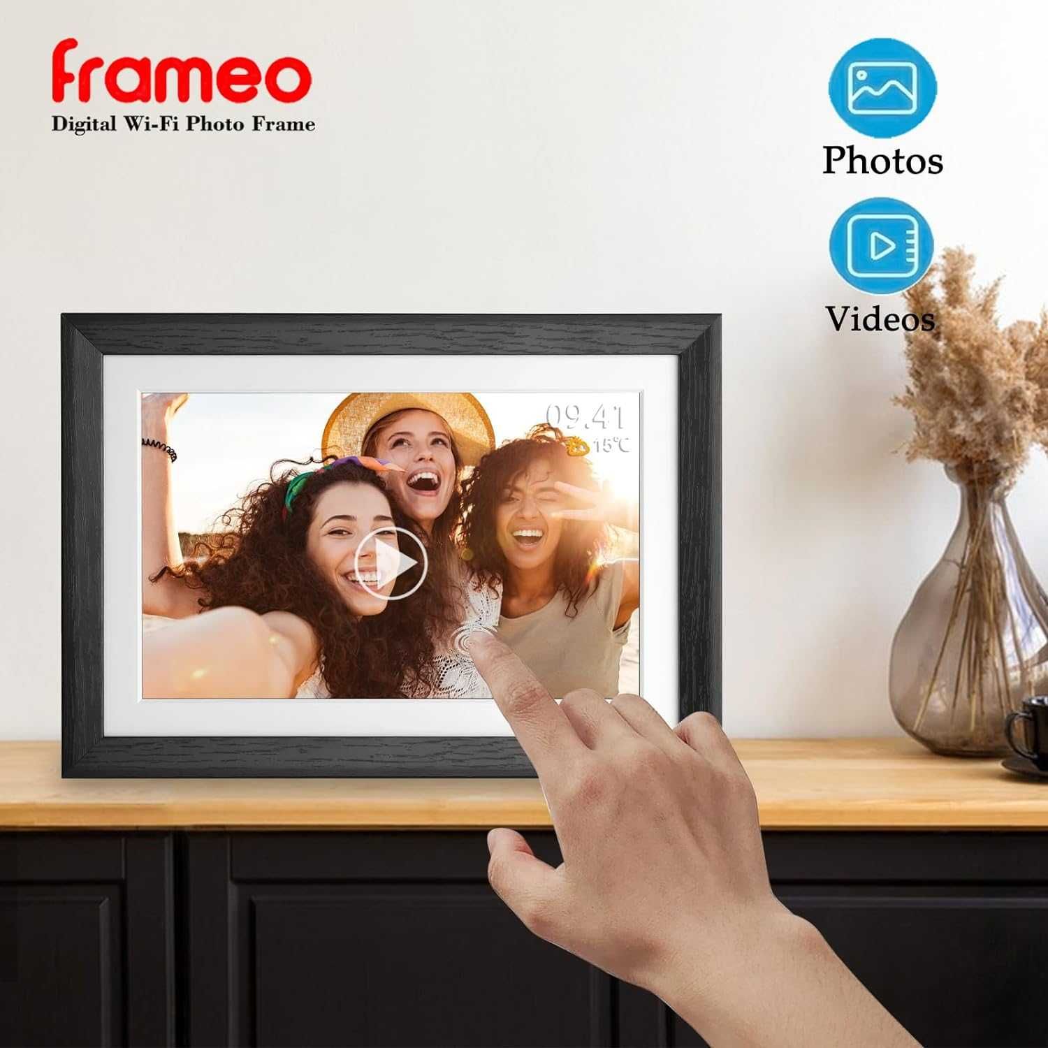 Цифровая фоторамка с качественным IPS дисплеем 10" Frameo