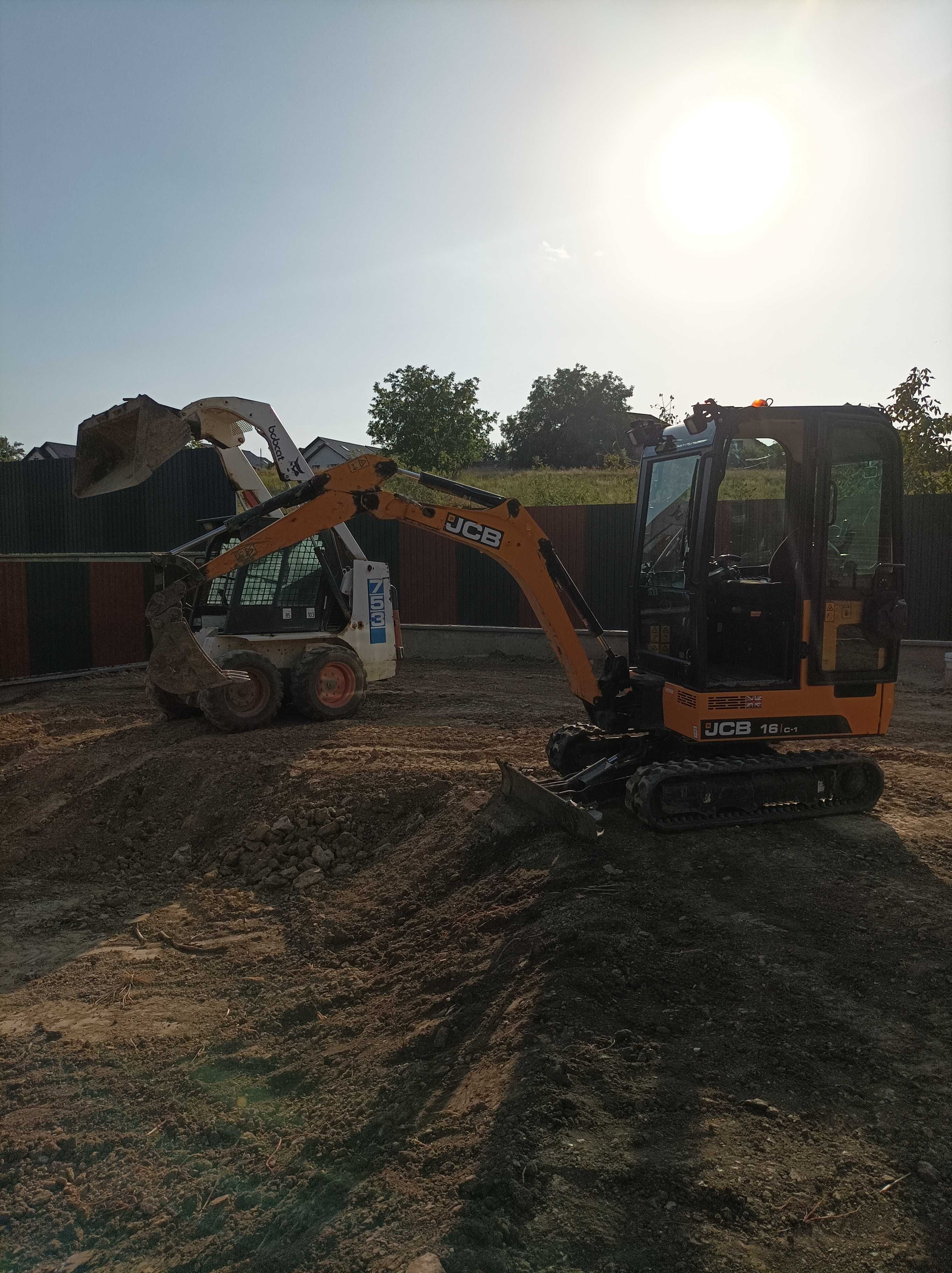 De închiriat Miniexcavator JCB, mini încărcător Bobcat, basculantă!120