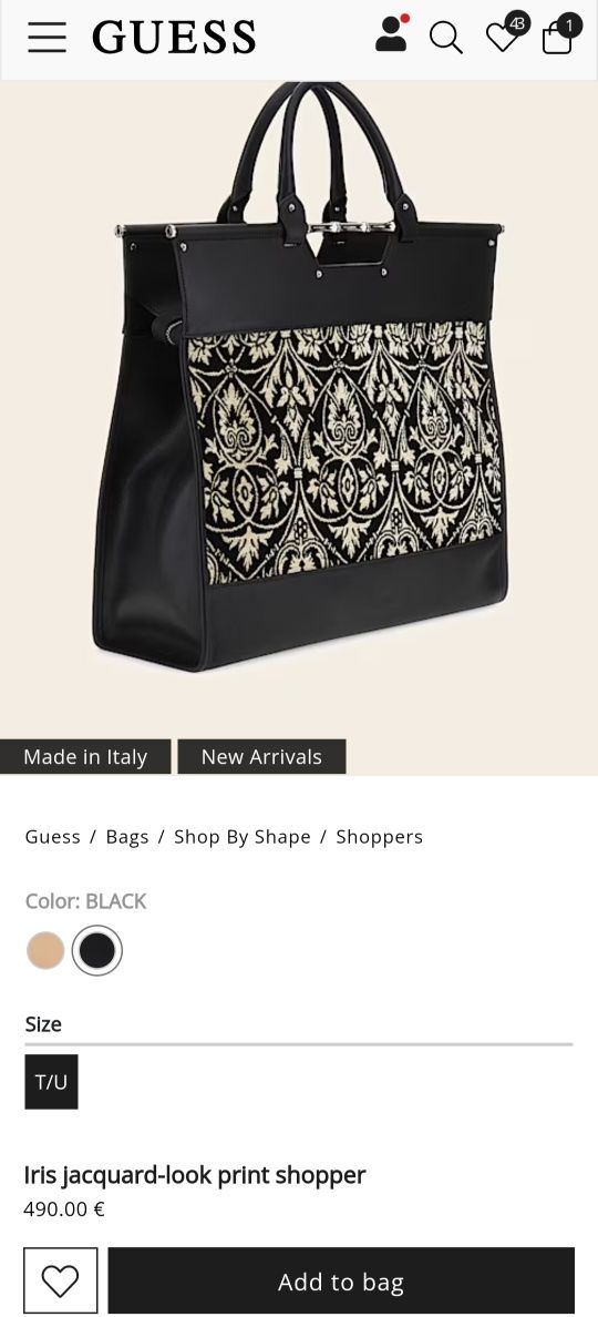 Дамска чанта GUESS

LENGTH OPTIONS
Inches	Cm
26