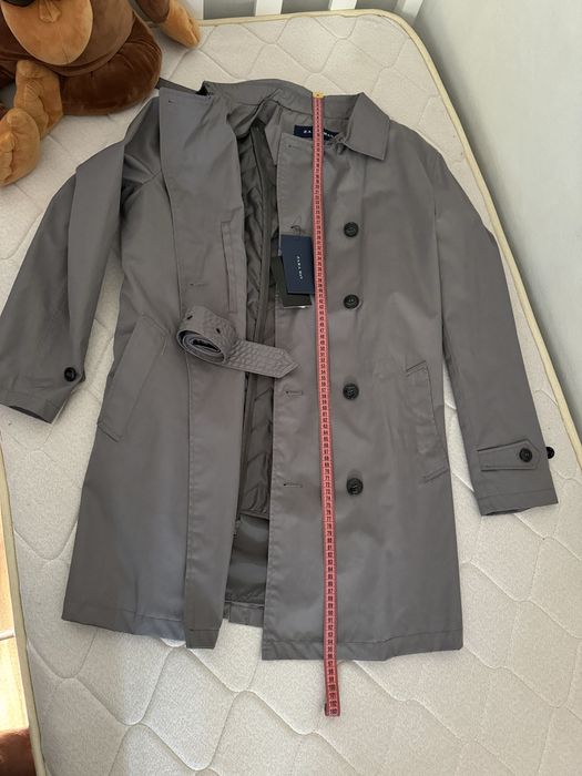 Trenci / parpalac cu captuseala, barbati, ZARA, marimea M, gri sobolan