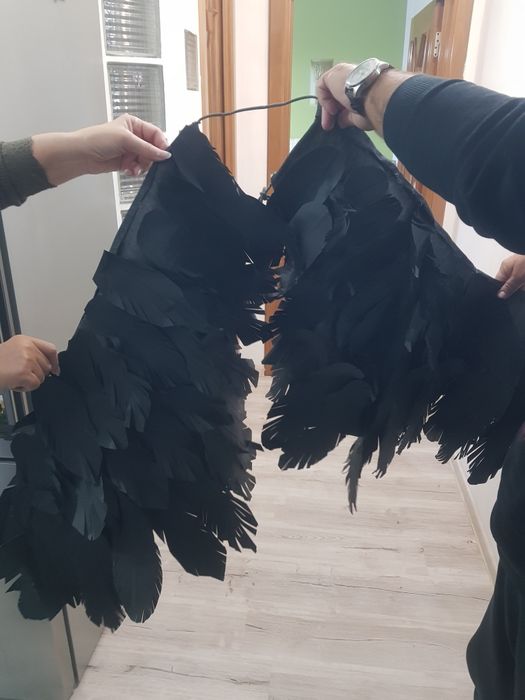 Aripi inger negru/ recuzita