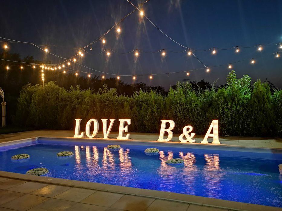 Închiriere Litere Volumetrice Luminoase - Nuntă, Botez, Aniversare