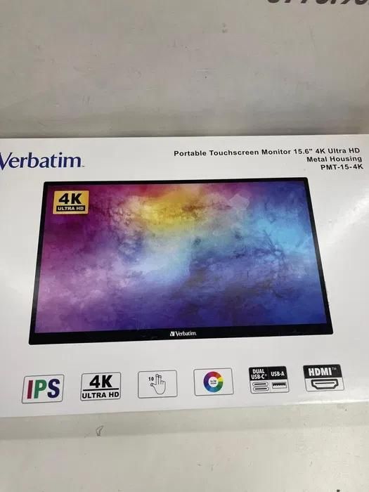 Monitor portabil Verbatim PMT-15-4K cu Ecran Tactil 15.6" -A-