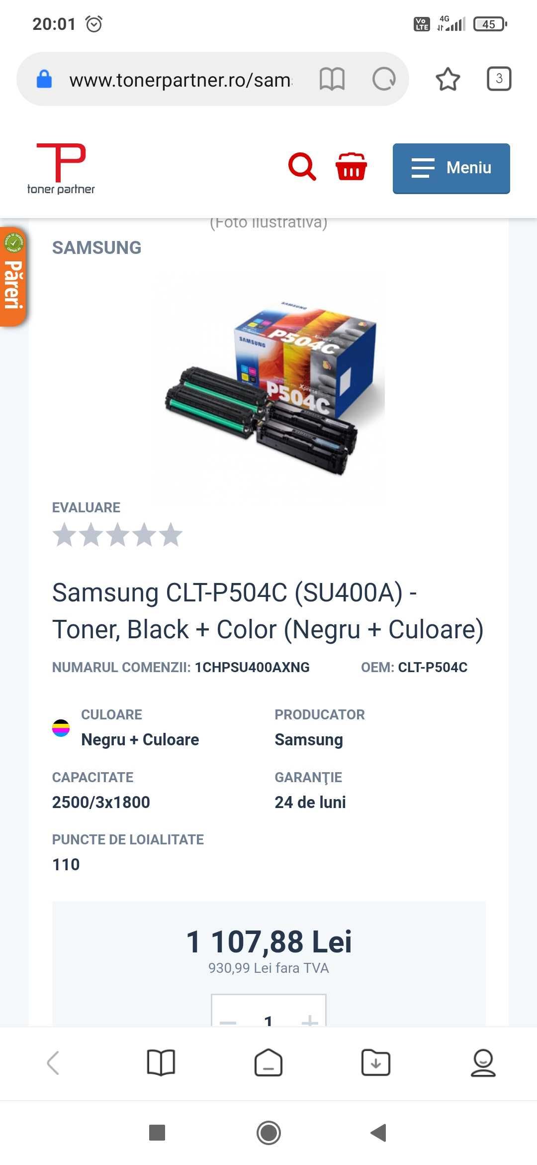Toner Samsung negru și color