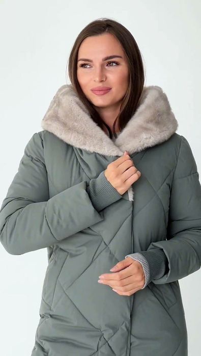 Пуховик-пальто зимний