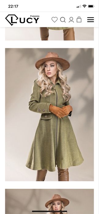 Lucy палто маслено зелено