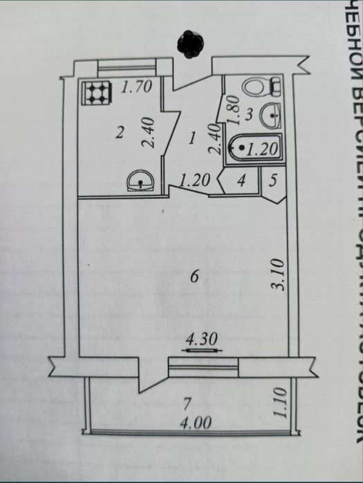 Продаю квартиру Яшнаадском районе Дубовый. 1-комнатная 30 м2 3 этаж