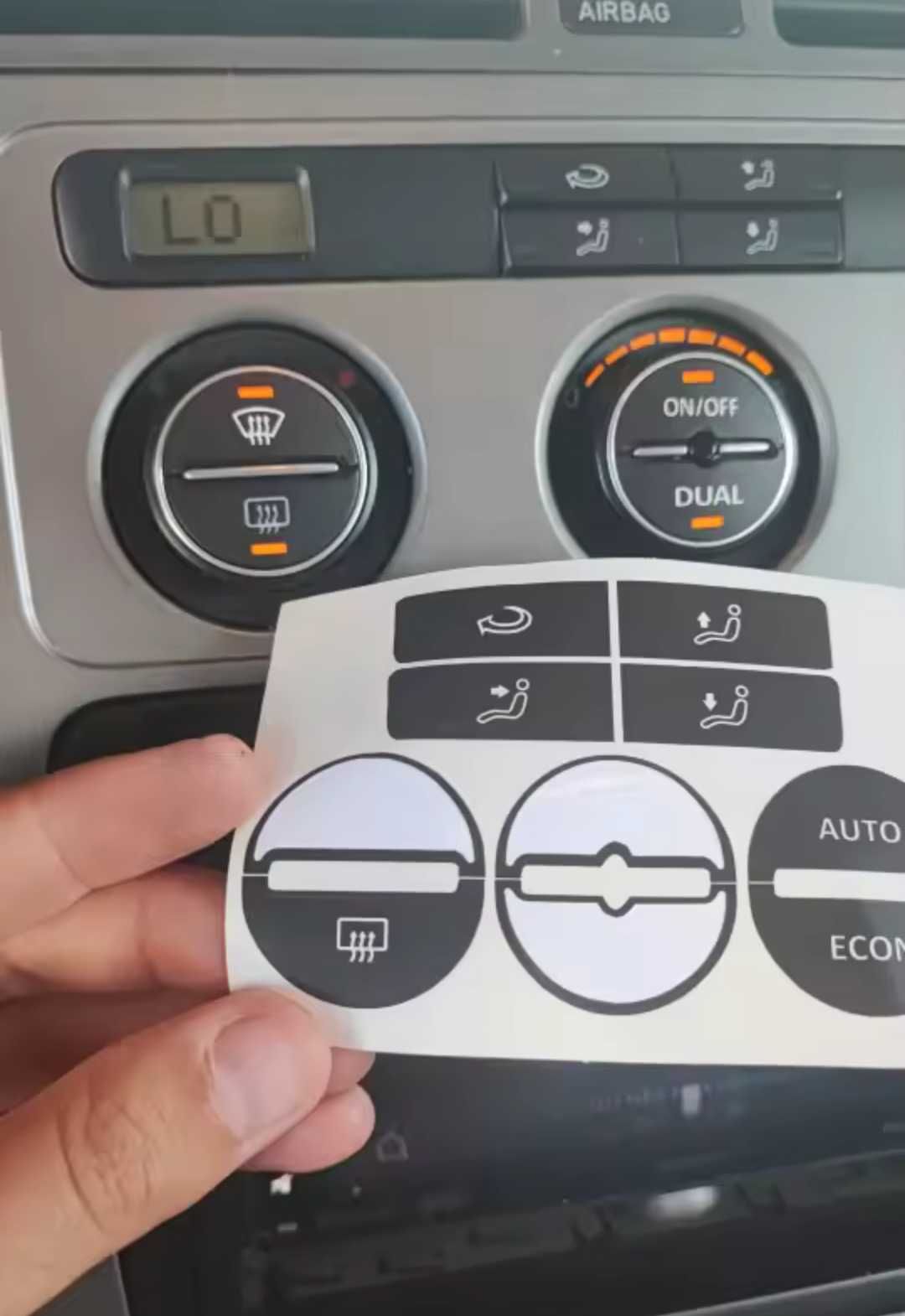 Стикери за бутоните за климатика/климатроника VW GOLF PASSAT