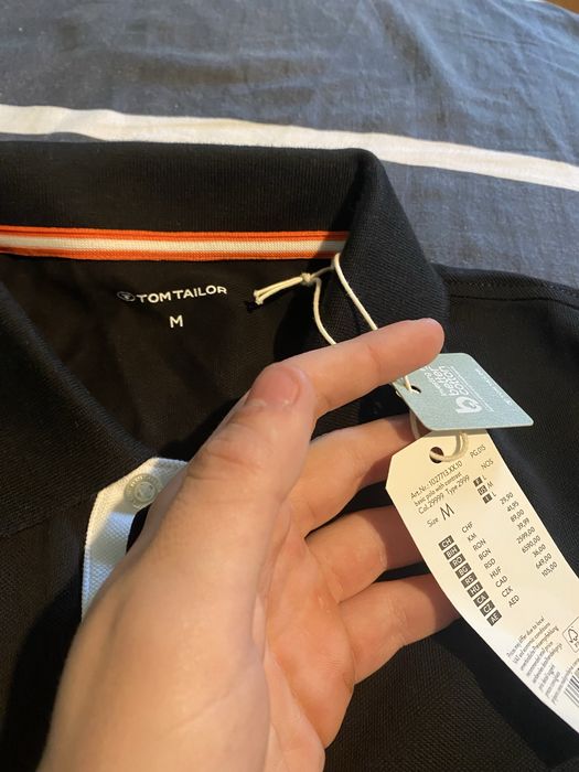 Тениска с яка Tom Tailor