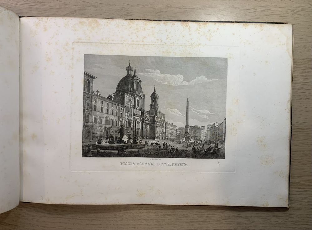 Planul Romei antice, gravura originala anul 1848
