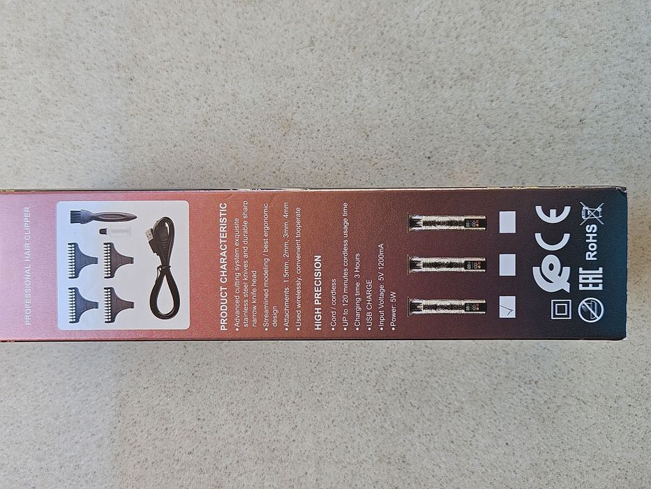 Машинка за подстригване на коса, тример за брада, безжична