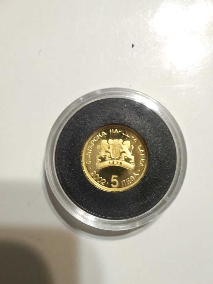 Златна монета - олимпийски игри Атина- Пиер дьо Кубертен 2004 г.