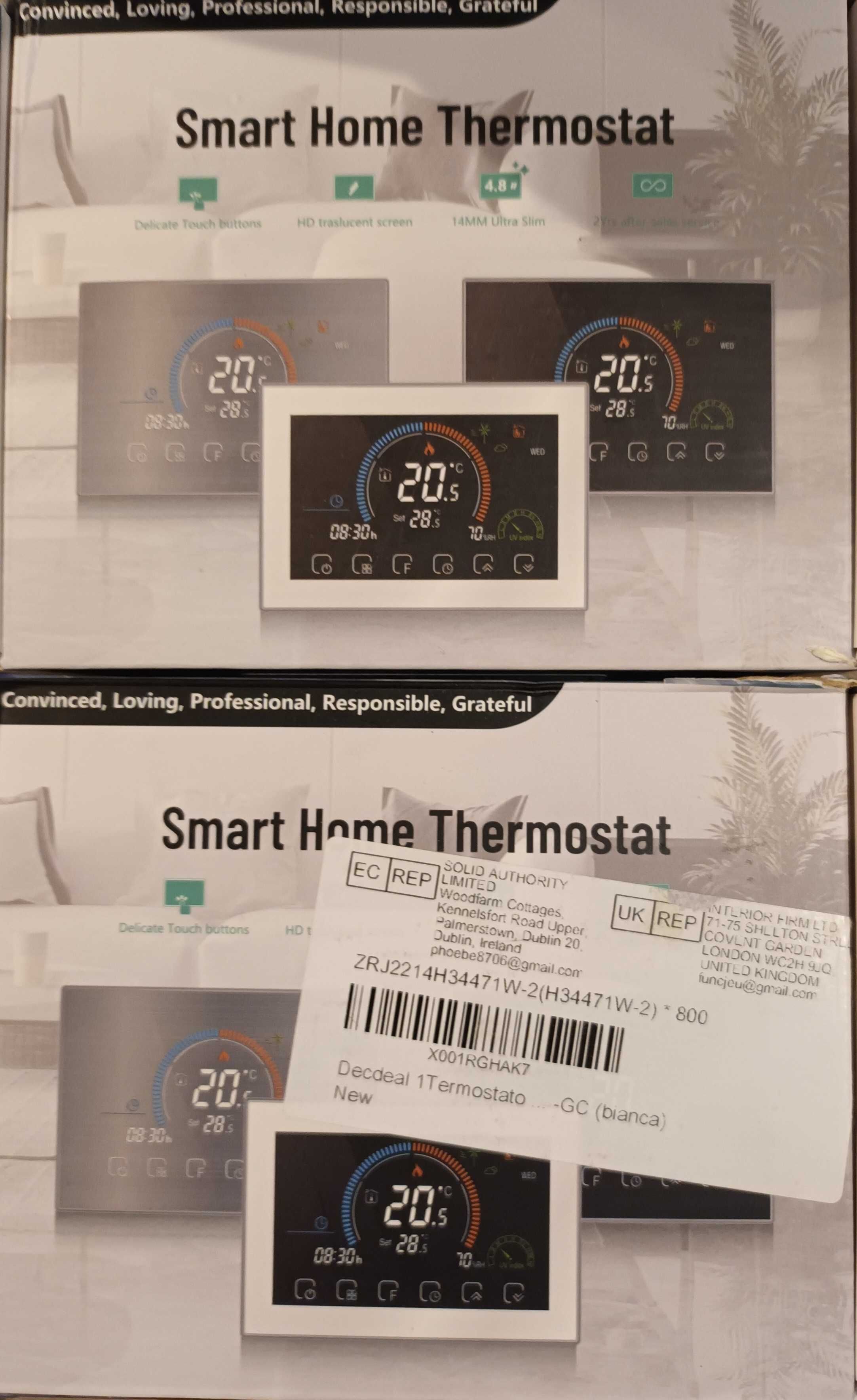 Термостати Smart Home wifi с дисплей за термопомпи,газови бойлери и др