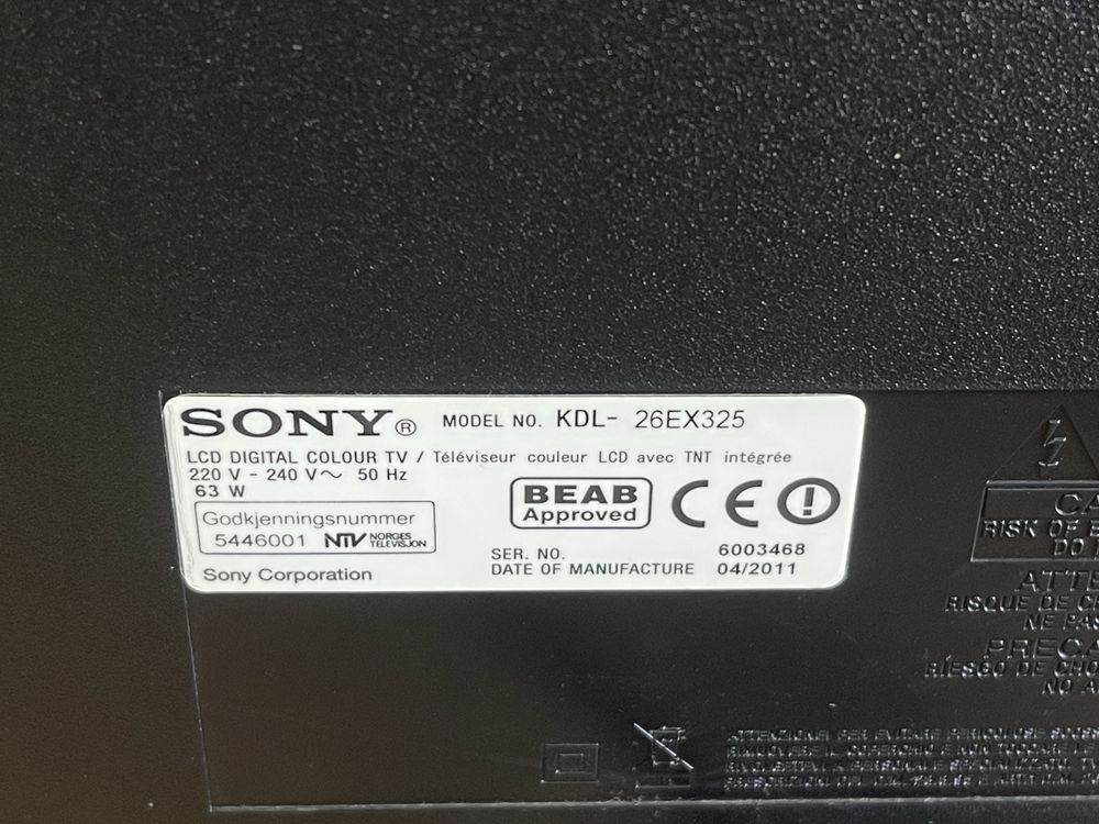 Телевизор SONY LED 26” - KDL-26EX325