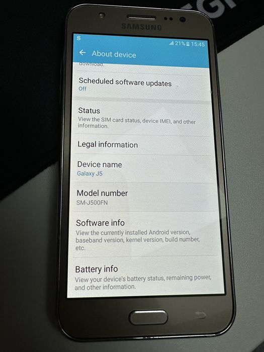 Samsung J5 fara defecte