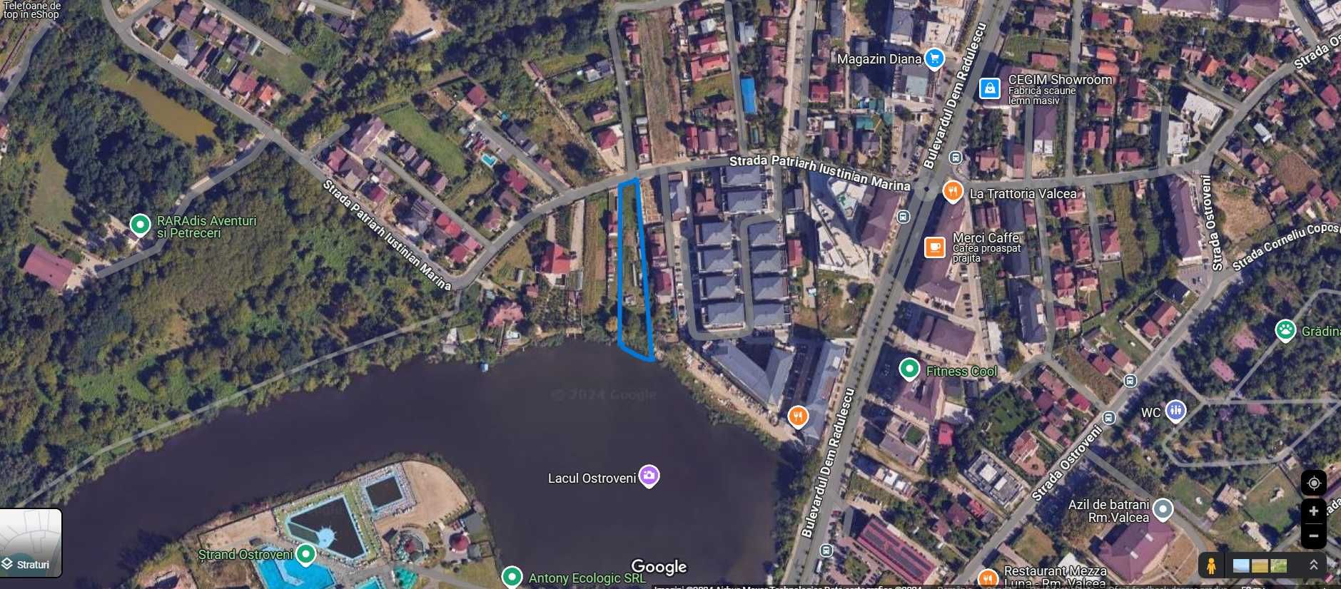 Vand teren 2549 mp cu deschidere la lac, in  Ramnicu Valcea- Ostroveni