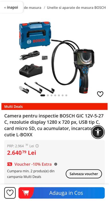 BOSCH GIC 12V-5-27 C camera inspectie  set full!