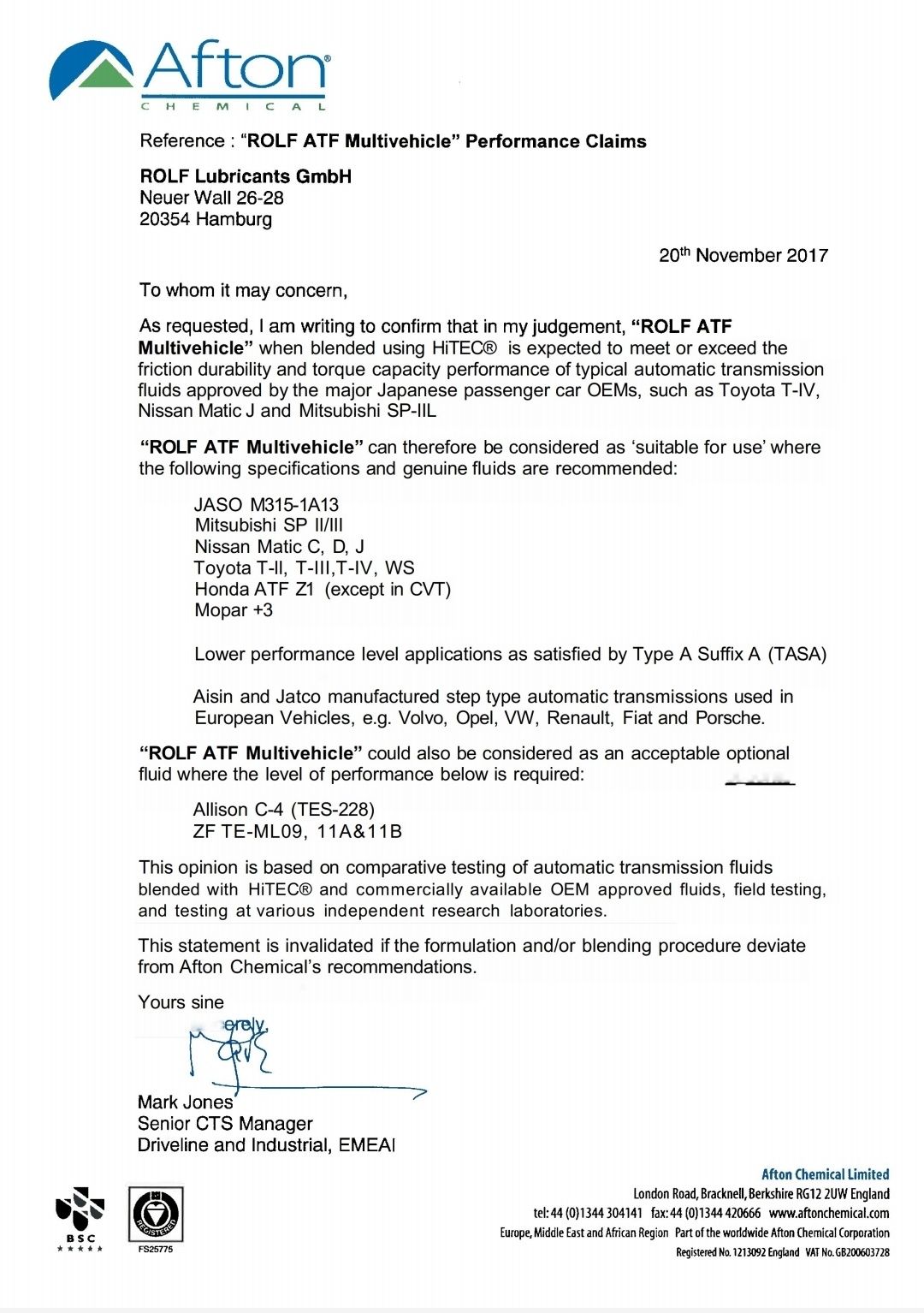 Rolf atf  Multivehicle
MITSUBISHI SP II, III;
NISSAN MATIC C, D, J