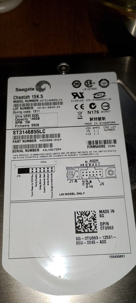 SCSI hdd, 5 броя