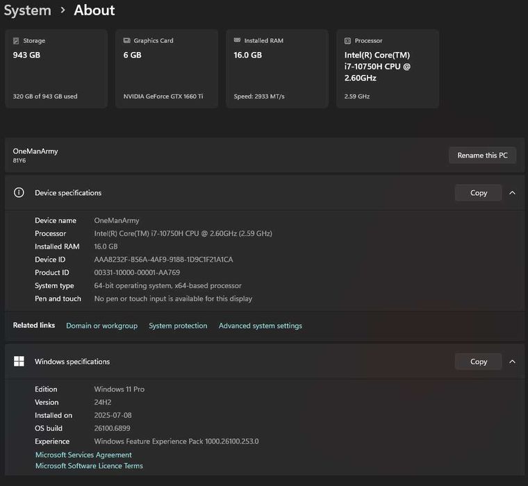 Laptop Lenovo Legion 5 I7