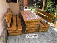 Set masa cu bănci  scaune  diferite modele  foișor terasa  lemn