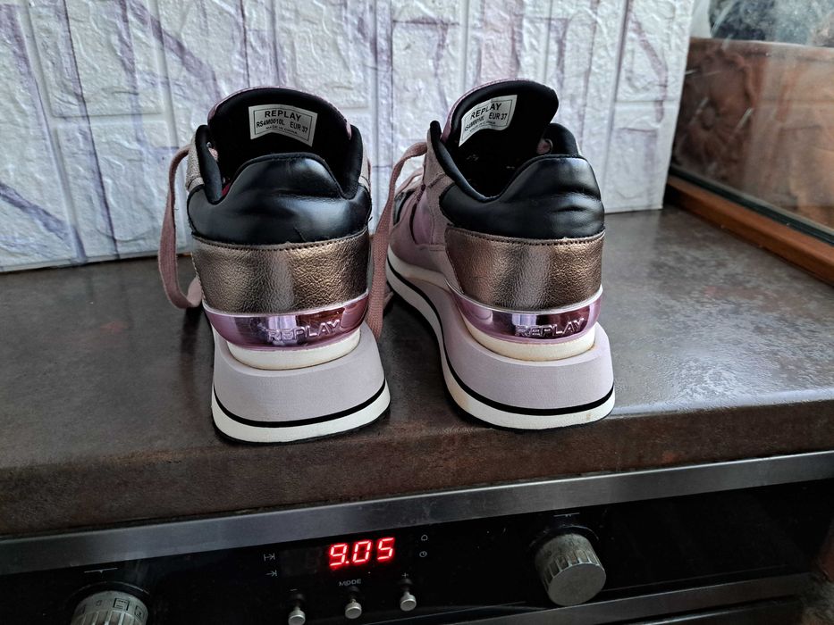 дамски обувки,кецове,маратонки,Replay номер 38,5,сникърс,платформа
