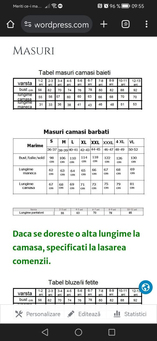Cămașă / ie pentru bărbați