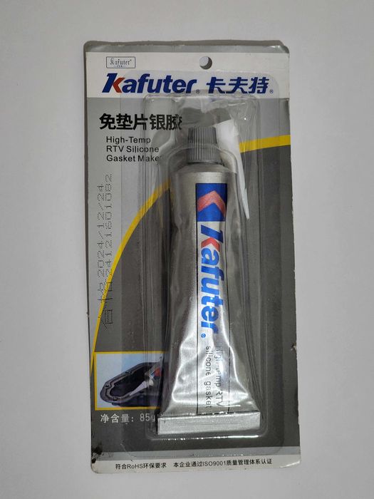 Высокотемпературный силиконовый герметик Kafuter K-583, SILVER 85 гр.