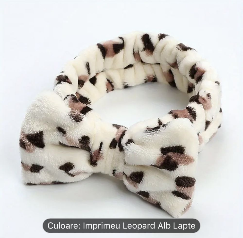 Bentița make up leopard pufoasa