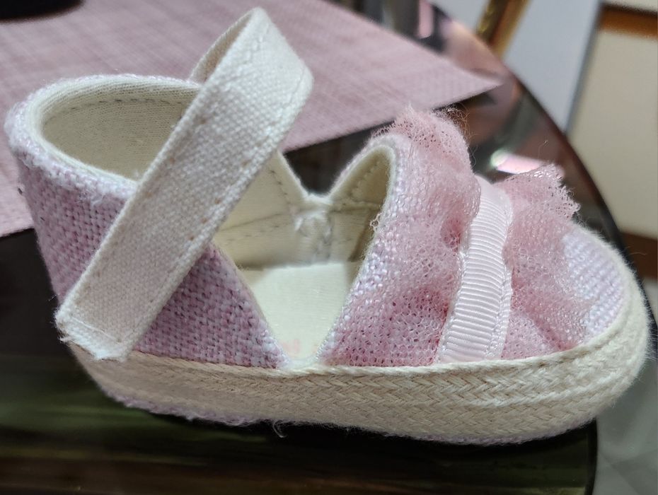 Pantofi Mayoral, de fetita, roz cu dantela