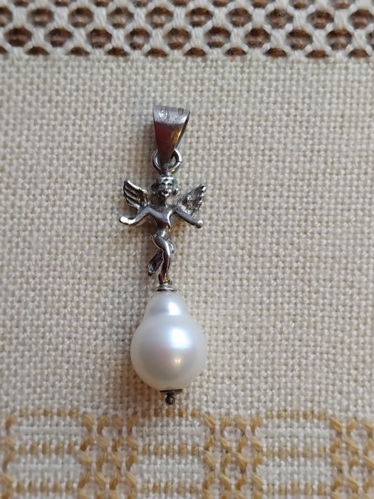 Set argint îngerași cercei și pandantiv