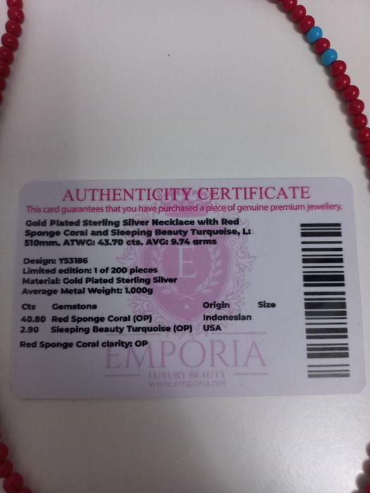 Ediție limitata argint placat cu aur cu certificat  100