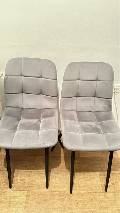 Стулья мягкие с металлическими ножками, 4 шт.