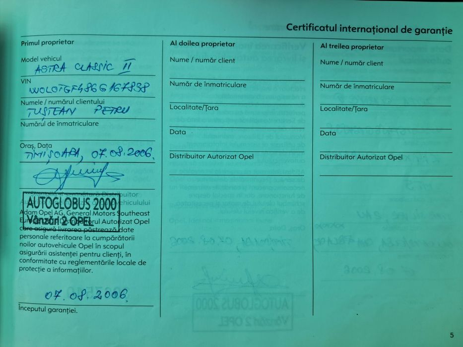 Vand Opel Astra, an fabricatie 2006, 1.4L Benzina. 90 Cai Putere.