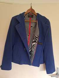 Палто дамско синьо - кашмир, вълна размер 42 EU, марка Damo Donna