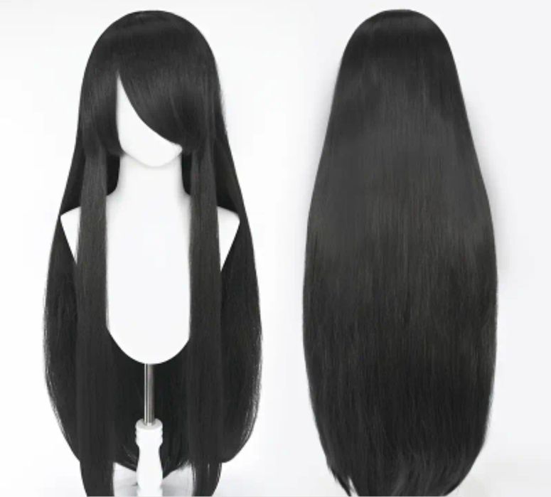 Дълга дамска черна перука